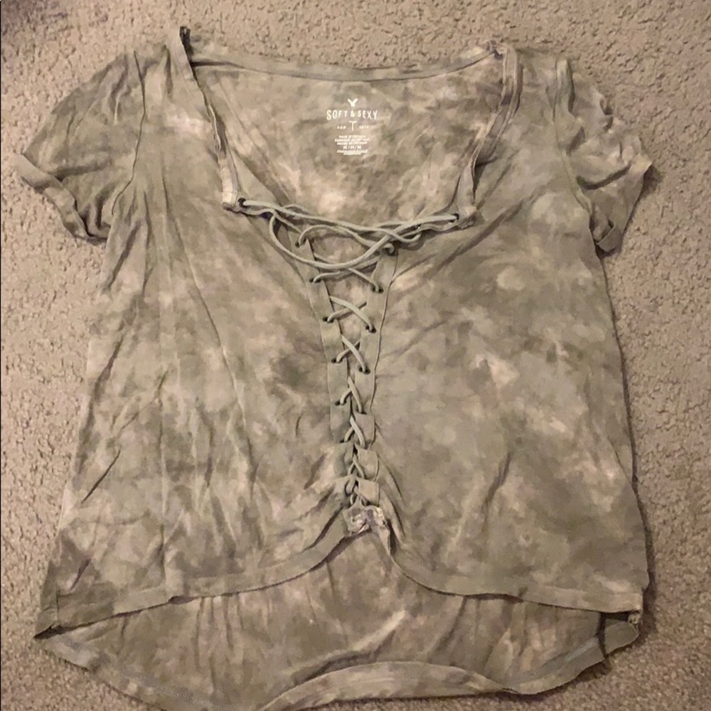 Tie up short sleeve